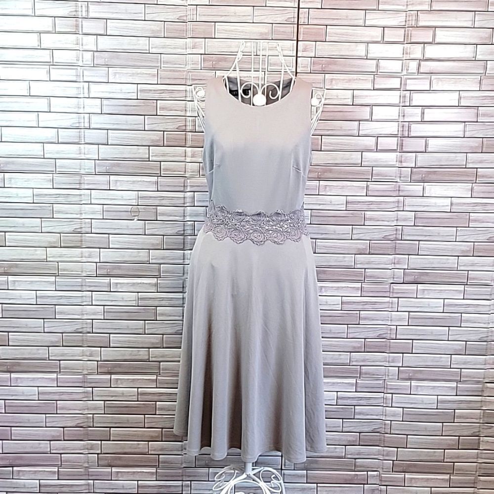 NWT Homeyee sleeveless midi dress in grey Women's Size S
